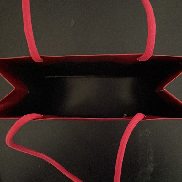 Small Cartier Shopping Bag Red and Gold Tone with Rope Handles - Picture 4 of 7